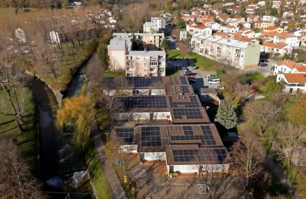 Ena od sončnih elektrarn je tudi na vrtcu Ob Hublju. 