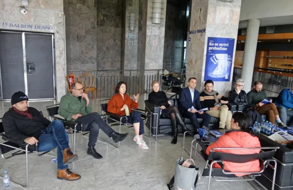 Ustvarjalci predstave so v ponedeljek spregovorili na novinarski 
konferenci. 