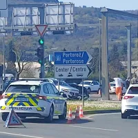 Nesreča v semaforiziranem križi&scaron;ču pri biv&scaron;em Indeju (FOTO)