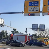 Nesreča v semaforiziranem križi&scaron;ču pri biv&scaron;em Indeju (FOTO)