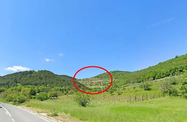 Sončno elektrarno bi umestili na pobočje ob cesti, ki vodi od  
Dekanov po dolini Rižane do Cepkov.
