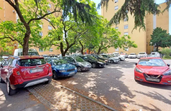Gneča je predvsem v stanovanjskih soseskah, kjer so avti parkirani 
tudi na pločnikih, po sredini parkirišč ...