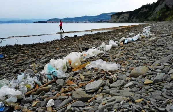  Ko se razgradi v mikro delce, plastika sprošča strupene kemikalije 
v hrano in vodo ter je prisotna v zraku, ki ga dihamo, svarijo 
strokovnjaki.