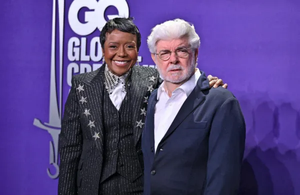 Režiser George Lucas s soprogo Mellody Hobson