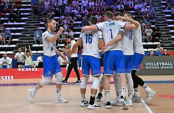 Slovenski odbojkarji v ligi narodov zmagujejo kot po tekočem 
traku.