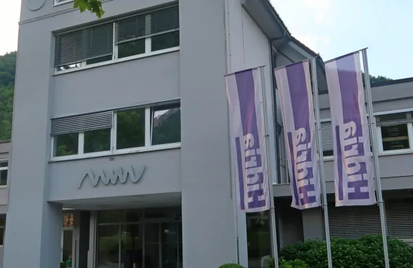 Hidria nad vhodom v stavbo ohranja valovnico kot simbol 
valovitega, a rastočega poslovanja. Nobeden od tvorcev družbe pa 
globokega spusta v popolno lastništvo tujcev ni pričakoval.