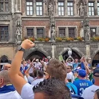 Slovenski navijači v Münchnu.