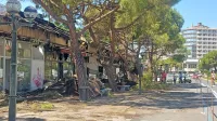 Razdejanje  po  uničujočem  požaru    objekta  na  portoroški promenadi.