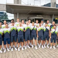 Slovenski odbojkarji tik pred odhodom na olimpijsko prizorišče