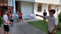 Udeleženci  mednarodnega mladinskega filmskega tabora so vešči 
dela pred in za kamero. 