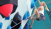 Janja Garnbret bo danes poskušala priplezati do svojega drugega 
naslova na olimpijskih igrah. 