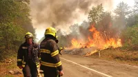 Presušena narava, ki jo bo še najmanj pet dni žgalo vroče sonce, je od požara oddaljena le za kanček 
človeške neprevidnosti.