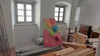 V nadstropju galerije bodo po prenovi postavili  Pilonov atelje.
