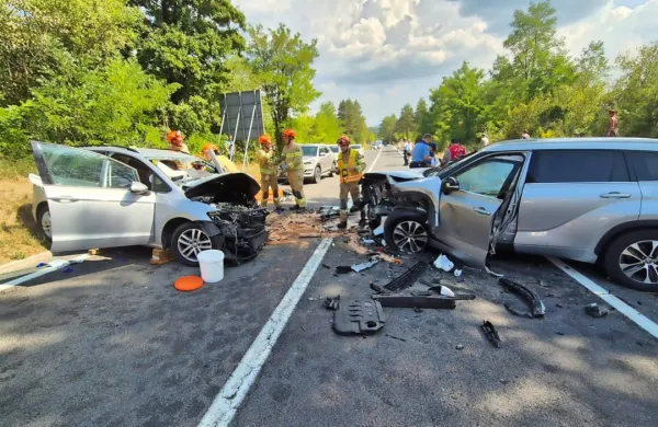 V čelnem trku &scaron;est po&scaron;kodovanih, eden od dveh voznikov huje