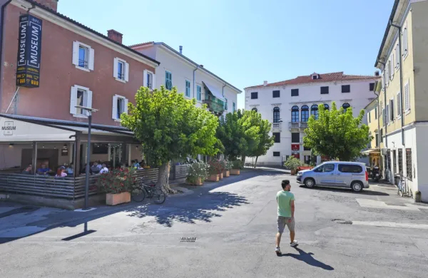 Trg Tacco je umeščen pred Pokrajinski muzej Koper, ki domuje v stari baročni palači, ki je pripadala družinama 
Belgramoni in Tacco.  Občina želi trg preurediti in ga vizualno smiselno navezati na Muzejski trg.   
