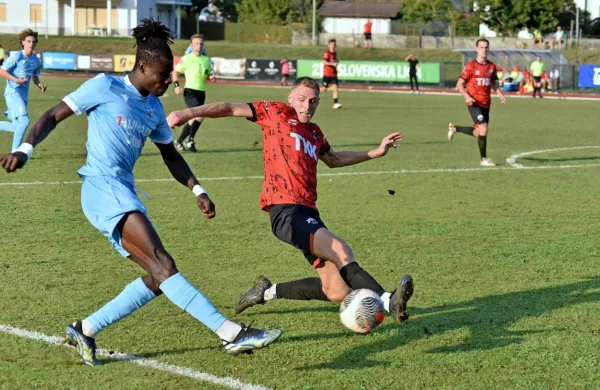 Prosper Nwachukwu  in Jani Šturm sta imela v soboto na Brajdi 
veliko bližnjih srečanj. 