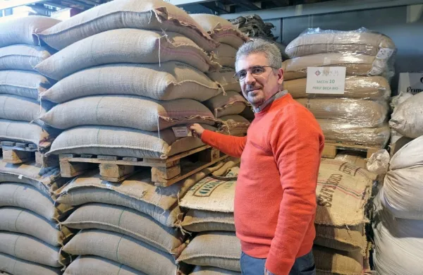 Fabrizio Polojaz, solastnik pražarne PrimoAroma in predsednik 
stanovskega združenja 