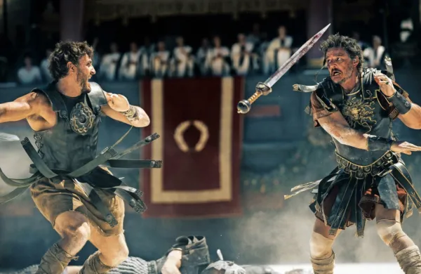 V drugem delu Gladiatorja sta zaigrala Pedro Pascal (desno) in 
Paul Mescal 