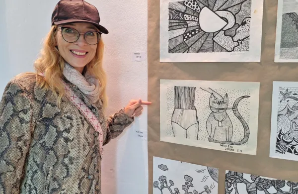 Marlene Zorjan je našla svojo grafiko iz petega razreda.