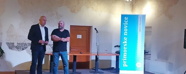 Vinar Sebastjan Štemberger (desno) in novinar Sašo Dravinec