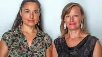 Urška Bradaškja Morato (levo) in Samanta Kobal že dve desetletji 
poganjata kolesje Gledališke šole Talia.