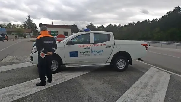 Na  območju  nekdanjega  mejnega  prehoda so  ustavili  vozilo,  s  
katerim  je  tihotapec    proti  jugu Italije nameraval  odpeljati    skoraj  
300  kilogramov  morskih  ježkov. 