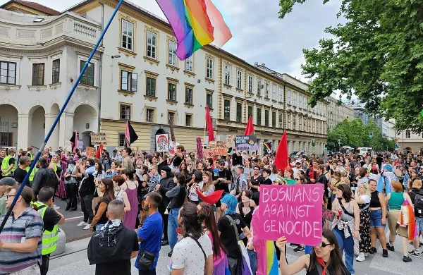 Utrinek z ljubljanske Parade ponosa