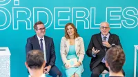 V Zavodu GO! 2025  napovedujejo več  kot 400 uradnih dogodkov, 
župana Goric  Samo Turel (levo) in Rodolfo Ziberna izpostavljata 
trajne infrastrukturne izboljšave. 
