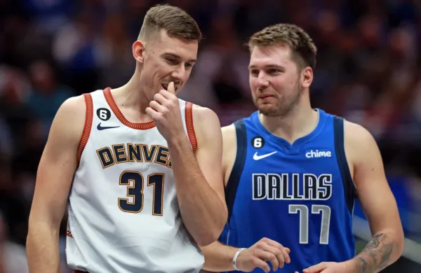 Vlatko Čančar (levo) bo šesto sezono zapored član  Denverja, Luka 
Dončić pa  nosi dres Dallasa vse od leta 2018, ko je  vstopil v ligo 
NBA.  