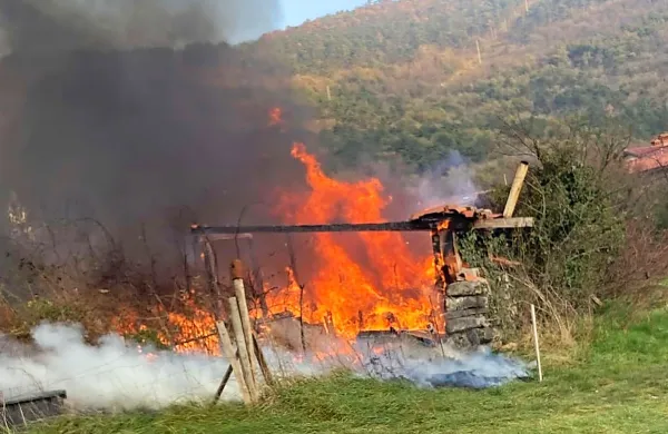 Barako so v nekaj minutah zajeli plameni.