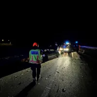 Policist na avtocesti povzročil nesrečo