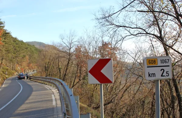 Zbila kolesarja in pobegnila