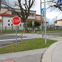 Fotografiji kraja prometne nesreče v Vipavi 