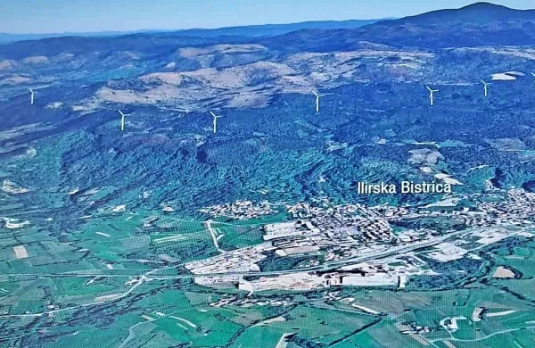 Takšen bi bil pogled na vetrnice nad Ilirsko Bistrico, če bi država 
obšla voljo občanov.