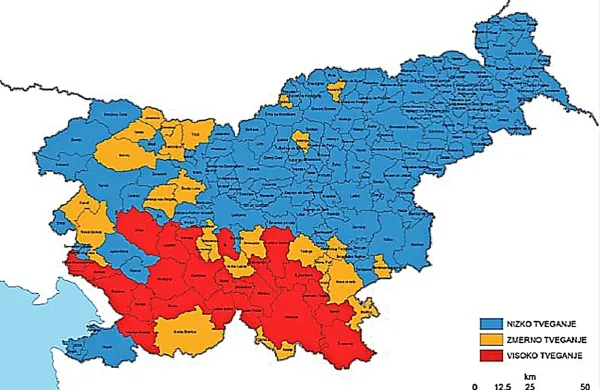 V Sloveniji je zaradi sevanja plina radona visoko ogroženih 24 
občin. Še 27 jih je zmerno ogroženih. V prvih in v manjšem številu 
tudi v drugih so občanom na voljo brezplačne meritve plina.