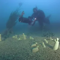 Božični  potop  je  vodil sam  Božiček s svojim podvodnim skuterjem, ki  ga je  preoblekel  v jelenčka Rudolfa.

