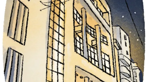 Ilustratorka Carolina Trampuž je umetniško upodobila fasado Kulturnega doma v 
reviji Galeb. Na fotografiji detajl ilustracije.  