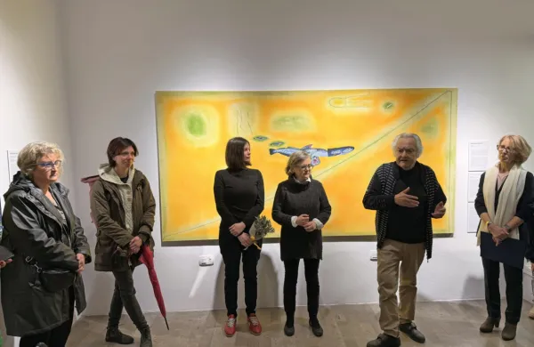 Otvoritve razstave so se udeležili z leve proti desni: Fulvia Grbac, 
Lara Marconi Jeranko, Ira Niero Marušič, Majda Skrinar, Andrej 
Medved in Tatjana Sirk.