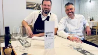 Kuharski mojster Vjeko Hederić (desno) in Jan Sinčič iz Salicornije 
sta zadovoljna z uvodnimi dnevi Tedna restavracij. 