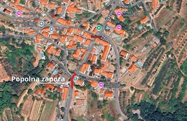 V četrtek in petek popolna zapora ceste skozi Gažon