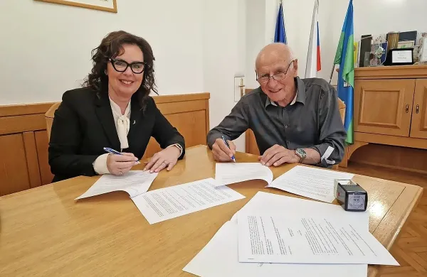 Župan Občine Brda Franc Mužič in direktorica občinske uprave 
Anita Manfreda