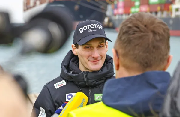 Domen Prevc med nedavnim obiskom  v  Istri.