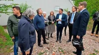 Minister Matej  Arčon na ogledu Stadiona 1. maj