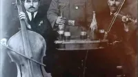 Godcev iz Istre iz okolice Oprtlja-Portole, posneta približno leta  
1918.