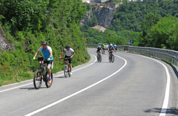 Največji izziv maratona je bil vzpon iz Solkana po sabotinski 
cesti.