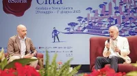 Gad Lerner (desno) je v Gorici orisal perspektive sožitja med 
Izraelci in Palestinci.