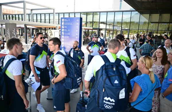Slovenska moška odbojkarska reprezentanca lani poleti 