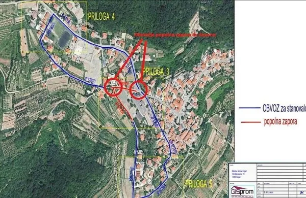 Zaradi gradnje telovadnice bodo  v okolici Osnovne šole Šmarje od 
jutri do nedelje občasne popolne zapore bližnjih ulic.