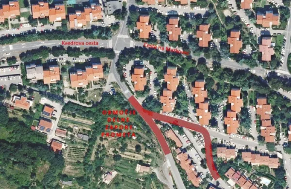 Delna zapora prometa na Markovcu predvidoma do sredine februarja