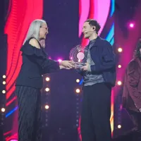Ksenija Horvat in Klemen Slakonja, ki je letos zastopal Slovenijo 
na Evroviziji.